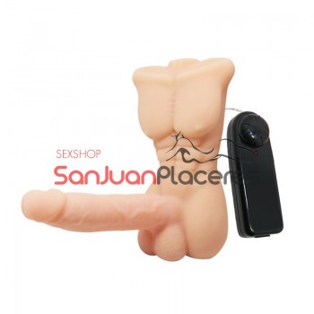 Torso con dildo vibrador |  San Juan Placeres Sexshop