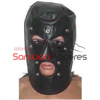 Mascara de cuero con tachas | Sexshop San Juan Placeres