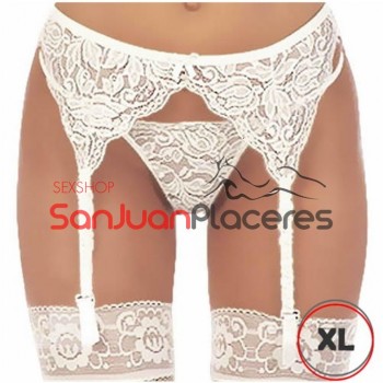 Portaligas XL En Encaje Blanco|Sexshop San Juan Placeres