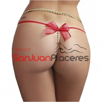Colaless con perlas y moño | Sex Shop San Juan Placeres