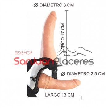 Arnes Doble con Vibracion| Cinturonga doble | Sanjuanplaceres Sexshop