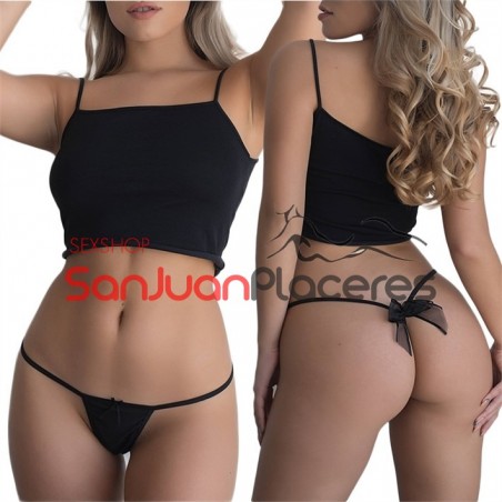 Tanga con moño| Somos San Juan Placeres Sexshop