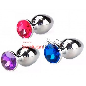 Plug Anal de Metal con strass | Somos San Juan Sex Shop