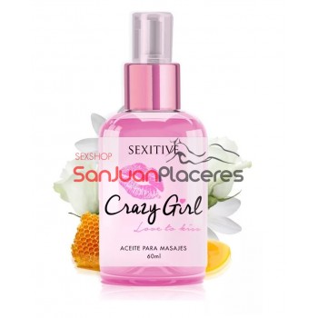 Aceite para masajes Crazy Girl |Sanjuanplaceres Sexshop