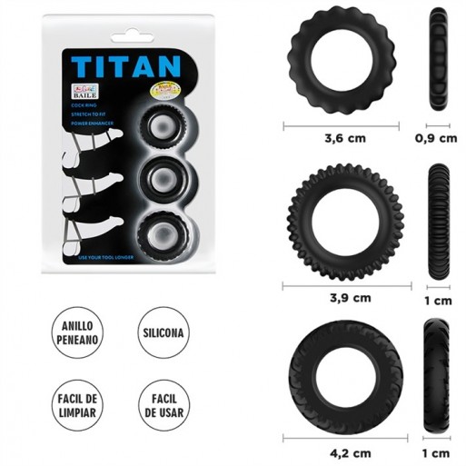 Kit Titan x 3 Anillos de Silicona | Sanjuanplaceres