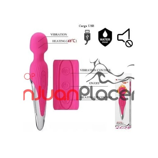 Vibrador Antony de Pretty Love calor 48º carga USB