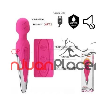 Vibrador Antony de Pretty Love calor 48º carga USB